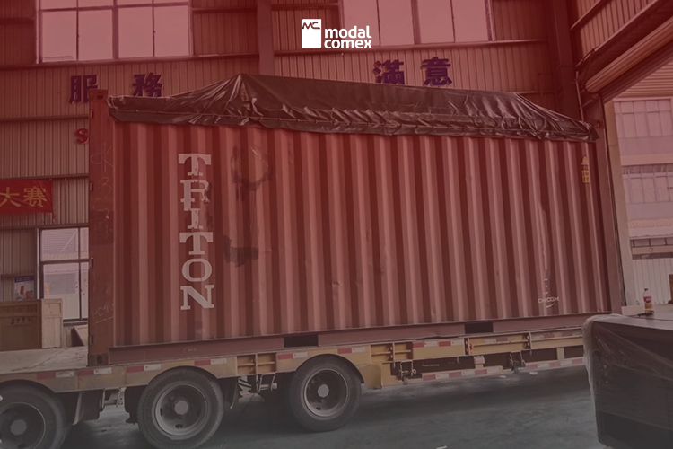 Container 20’ Open Top transportado pela Modal Comex